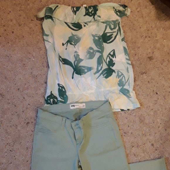 -Seafoam pastel jeans.ADD TOP$5 Jeggins - Picture 4 of 7